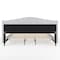 Martha Stewart Amelia King Upholstered Platform Bed w/Curved Headboard and Cushioned Siderails, Wood Slat, Gray TW-3WDB02-K-GY-MS - alternate 4